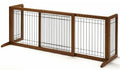 Large Bay Isle Freestanding Pet Gate  Tall Decorative Wood Dog Barrier