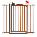 Richell Tall One Touch Gate II Extension in Brown