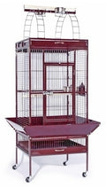 Large Wrought Iron Play Top Bird Cage-Coco Brown Finish