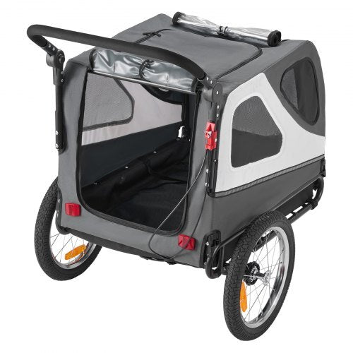 2-in-1 Dog Bike Trailer & Pet Stroller  Supports Up to 100 lbs | Foldable Frame, Universal Hitch, Safety Leash